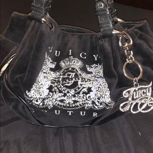 Juicy couture black velvet mini purse. Vintage!